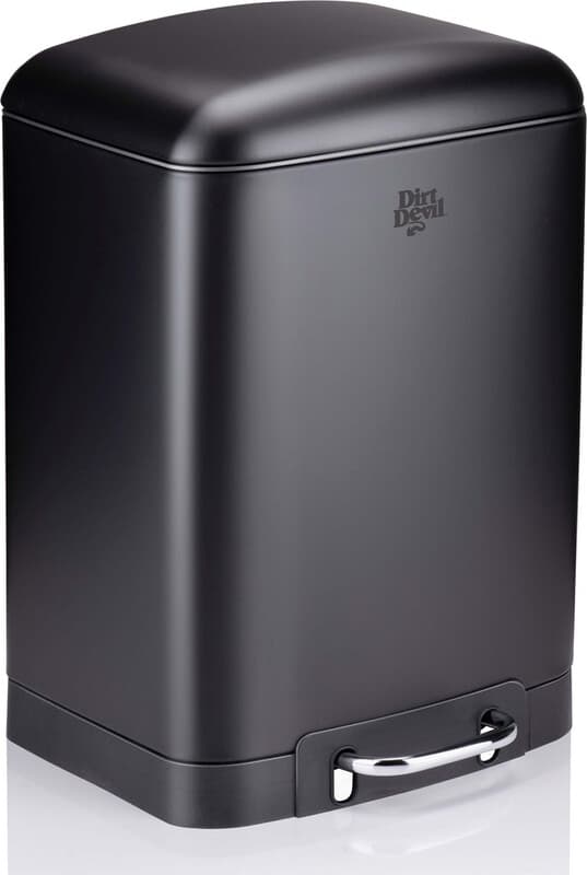 Dirt Devil Pedalafvalemmer - RVS, Zwart, 6 L — afbeelding 1