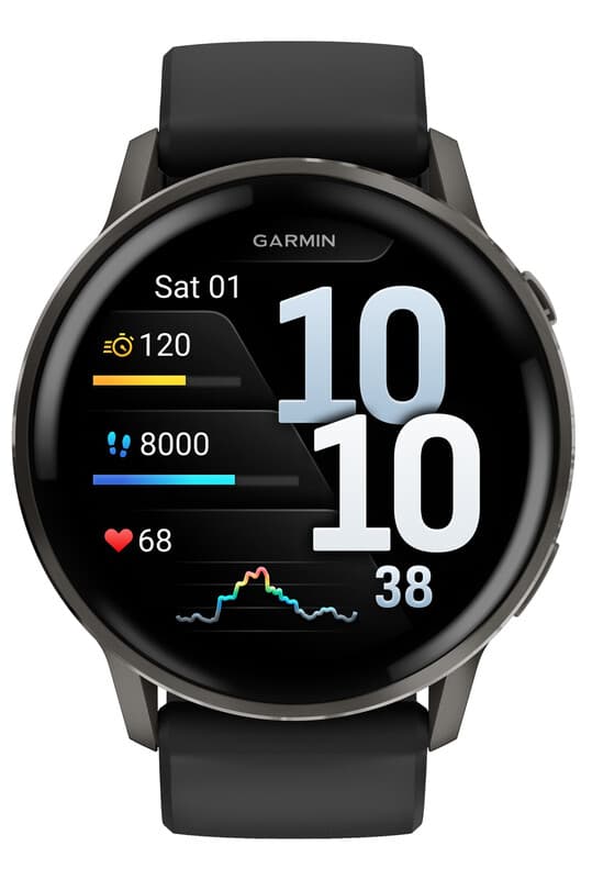 Garmin Venu 4 - Multisport smartwach - 45 mm - AMOLED - Slate Grijs/Zwart — afbeelding 1