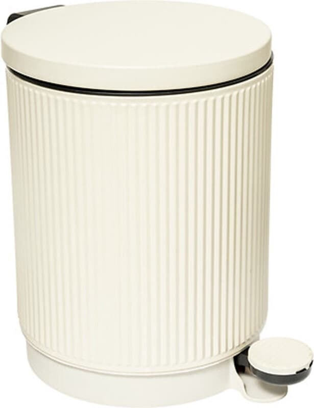 5five Soft-Close Pedalafvalemmer - Onyx, 5L, Wit — afbeelding 1