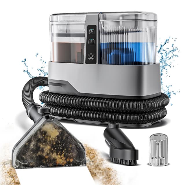 Omeser C688A Tapijtreiniger 600 W 17KPa Zuigkracht Handstofzuiger voor Dieptereiniging van Natte Stoffen, Bank, Autostoel en Huisdierenvlekken