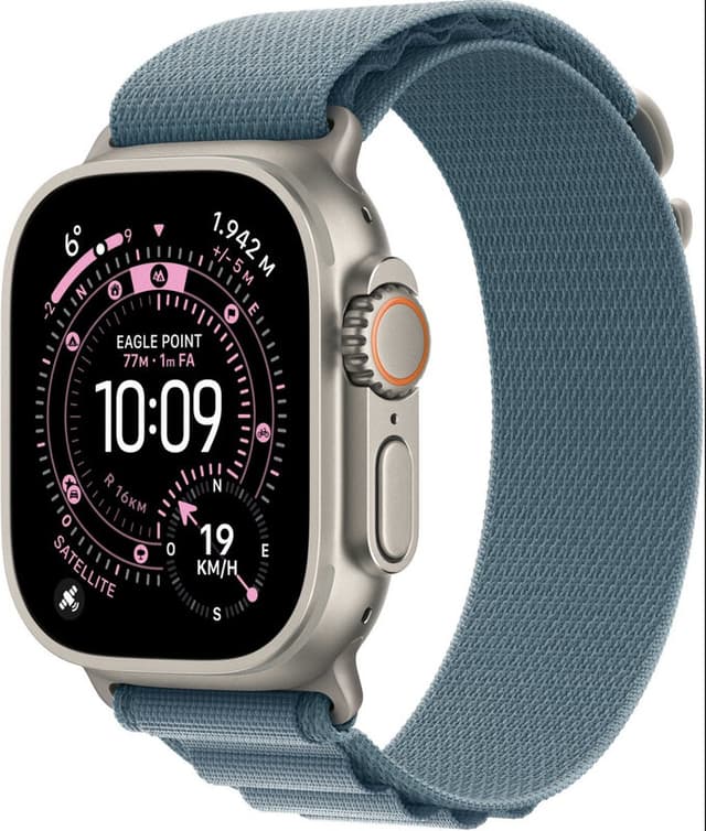 Apple Watch Ultra 3, Alpine Band S, Titanium (Blauw)