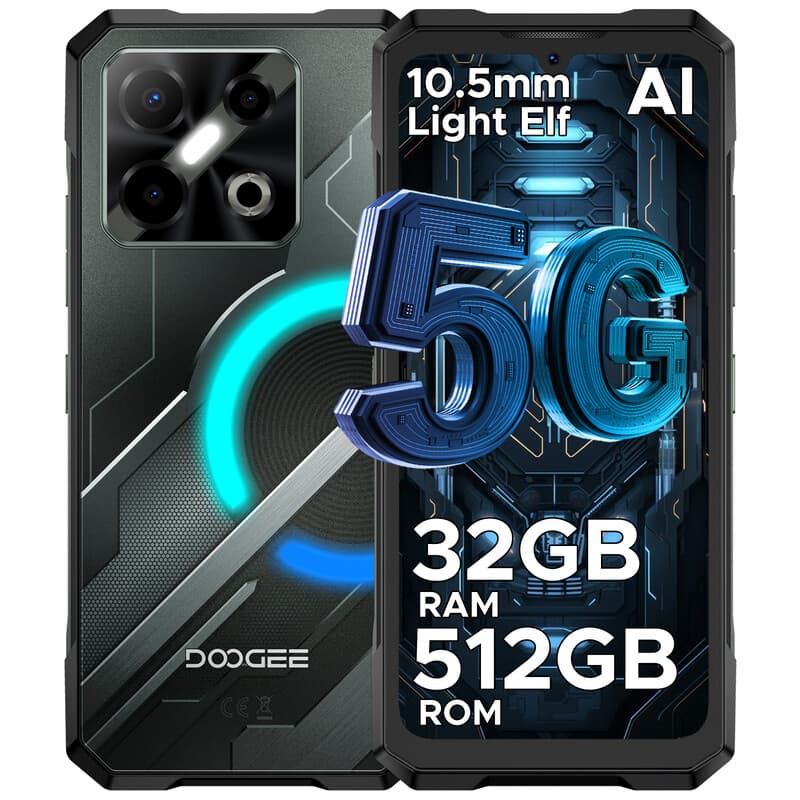 DOOGEE Blade GT Pro 5G robuuste smartphone (2025), dynamische lichteffecten, 32 GB + 512 GB, 6 nm D7025, 120 Hz en 6,72 inch FHD+, 100 MP AI-camera, ultradunne Android mobiele telefoons, 5G dual sim, gezichts- en vingerafdrukscan, NFC — afbeelding 1