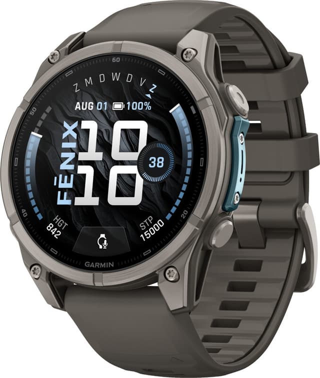 GARMIN Fenix 9 AMOLED-scherm 47 mm - multisport GPS smartwatch - zwart/grijs titanium