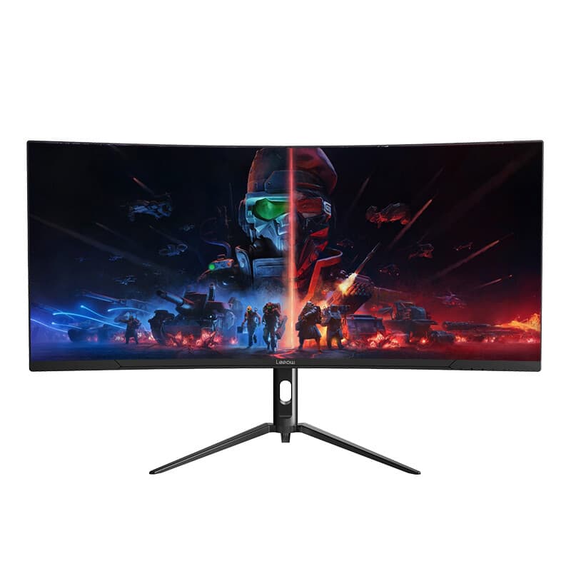 Lepow 34-inch Ultra-wide Gebogen Desktopmonitor - 165 Hz Verversingssnelheid, 3440×1440 Resolutie, Precieze Kleurweergave, Geschikt voor Efficiënt Werken en een Meeslepende Entertainmentervaring HC-SJ34MZ5 — afbeelding 1