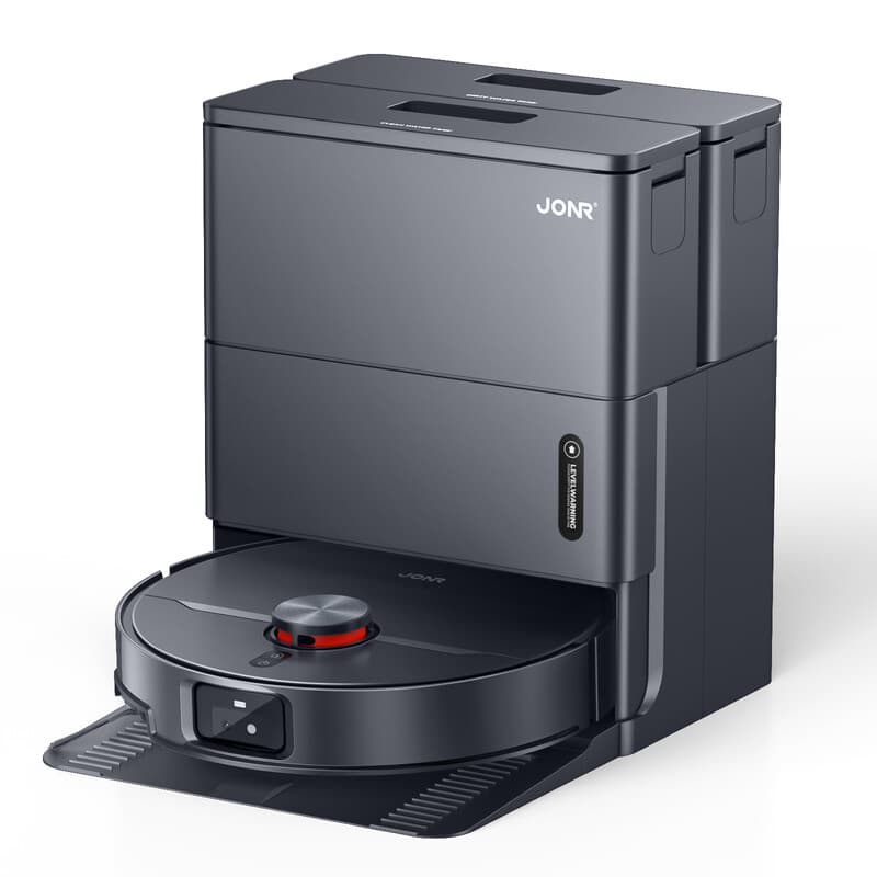 JONR X1 Max All-in-One Robotstofzuiger, Uitschuifbare dubbele armen met 20 kPa zuigkracht, 75 ℃ dynamische heetwaterreiniging + 45 ℃ heteluchtdroging, Klitvrije haarverwijdering, AI-obstakelvermijding — afbeelding 1