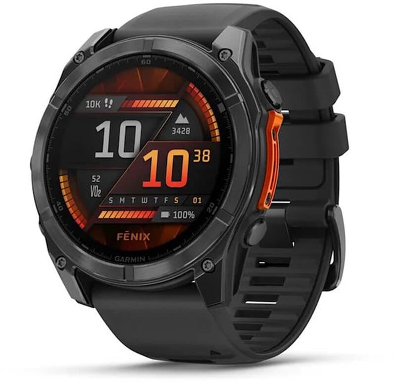 GARMIN Fenix 8 AMOLED 51 mm Smartwatch - Zwart - Siliconen Bandje — afbeelding 1