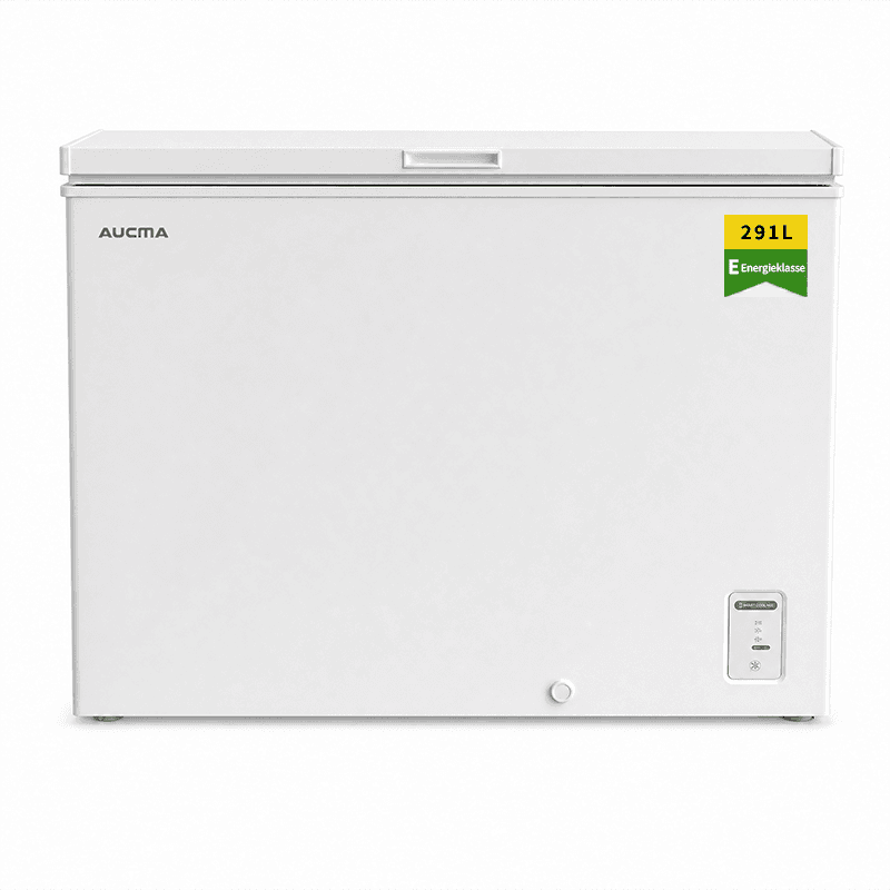 AUCMA 291 L omkeerbare vrieskist, omschakelbare koelkast & vriezer, diepvrieskast met bovenopening, energieklasse E, stille werking, ingebouwde ledverlichting, 5-traps digitale temperatuurregeling, uitneembaar mandje met ontdooi-afvoer voor thuis appartem — afbeelding 1