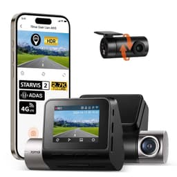 70mai 2.7K Dashcam Voor en Achter A510-1, 1944P+1080P Dual Dashcam met Sony STARVIS 2, HDR-nachtzicht, Slimme Autocamera met Ingebouwde GPS, 4G LTE, ADAS, 24-uurs Parkeermodus, Spraak- & App-bediening