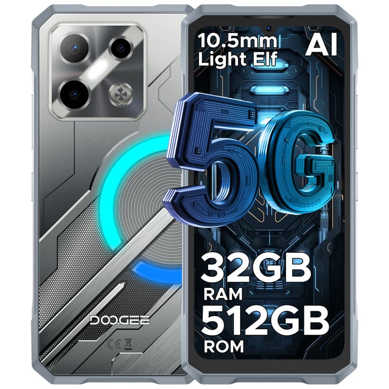 DOOGEE Blade GT Pro 5G, robuuste smartphone (2025), dynamische lichteffecten, 32 GB RAM + 512 GB opslag, 6nm D7025, 120 Hz en 6,72 inch FHD+, 100 MP AI-camera, ultradun Android-mobiel, 5G dual-sim, gezichts- en vingerafdruksensor, NFC — afbeelding 1