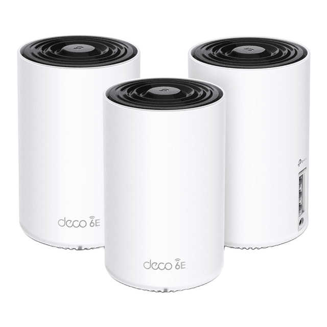 TP-Link Deco XE75 Pro (3-pack) Tri-band (2.4GHz / 5GHz / 6GHz) Wi-Fi 6E (802.11ax) With Internet.