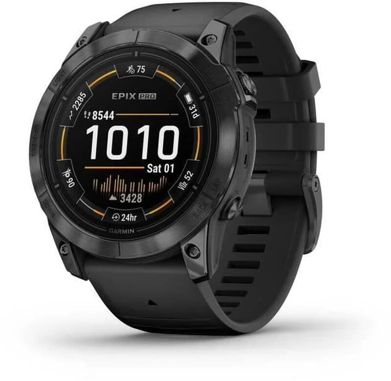 Garmin Epix™ Pro (Gen 2) - Standaardeditie | 51 mm grijze/zwarte siliconenband — afbeelding 1