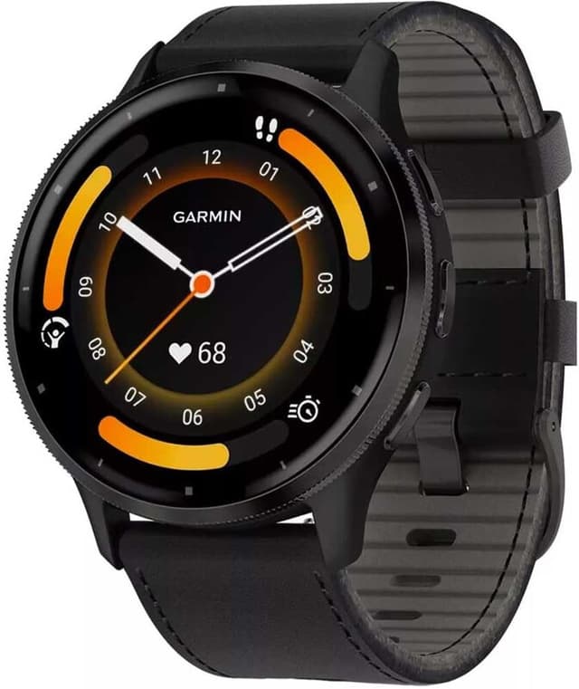 Garmin Venu 3 - Smartwatch - 40 mm - Leigrijs/Zwart - Leren Bandje