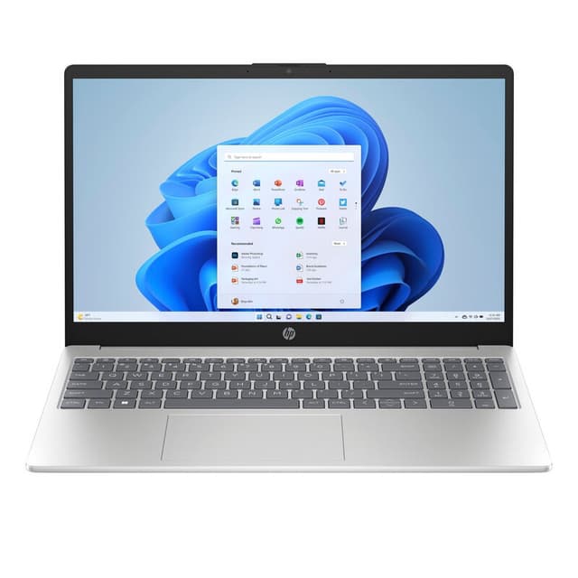 HP Laptop 15-fd1252ndx 15,6 inch Full HD-notebook, Intel Core 5 120U 10-core, Intel Graphics, 8GB DDR5, 512GB SSD, micro-edge antireflectie, Windows 11 Home, Natuurlijk zilver