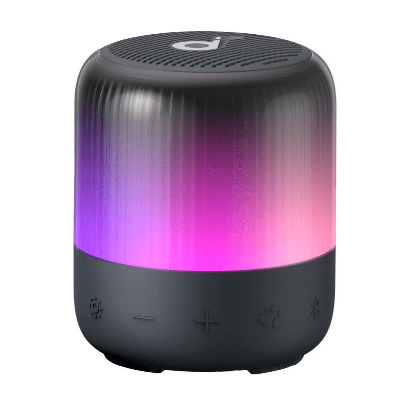 Soundcore Glow Mini draagbare Bluetooth-luidspreker met 360° geluid, lichtshow en 12 uur batterijduur, IP67 waterdicht — afbeelding 1