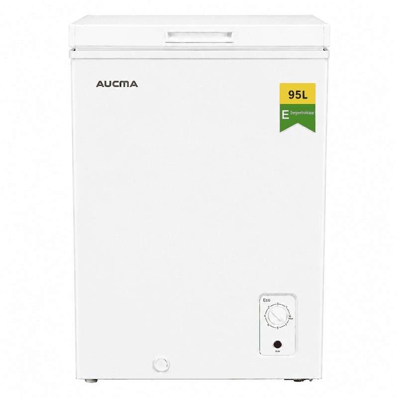 AUCMA 95 L omkeerbare vrieskist, omschakelbare koelkast & vriezer, mini diepvrieskast met open bovenkant, energieklasse E, stille werking, 7-traps thermostaat, uitneembaar mandje & ontdooi-afvoer, geschikt voor huis, appartement & garage — afbeelding 1
