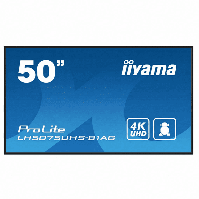 iiyama 127 cm 4K UHD professioneel digitaal signage beeldscherm met Android OS, FailOver en Intel SDM slot, 24/7