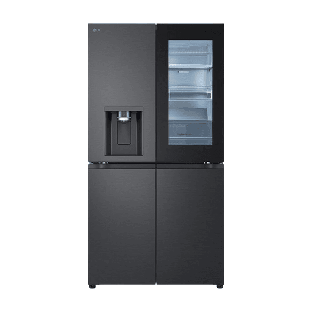 LG GMG960EVEE vrijstaande koel-vriescombinatie - French Door-ontwerp - InstaView Door-in-Door - Lineaire koeling - Slimme diagnose