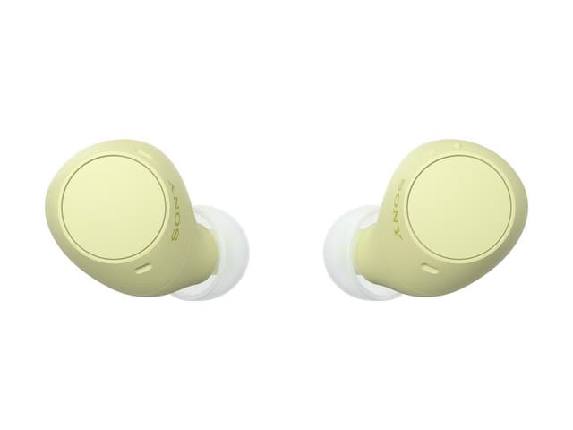 Sony WF-C510 oordopjes - hoge geluidskwaliteit, instelbare EQ, comfortabel ontwerp, 22 uur batterijduur, snel opladen, Bluetooth multipoint-verbinding, omgevingsgeluidsmodus, Spotify Tap, IPX4-classificatie - geel