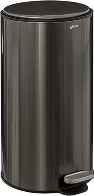 5five Carbon Delta Metalen Prullenbak - 30L, rookgrijs — afbeelding 1
