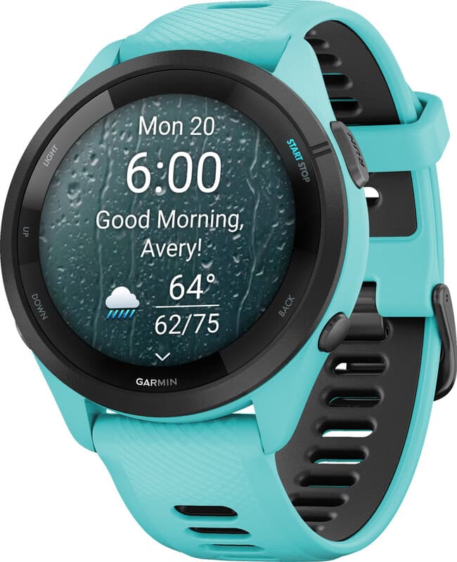 GARMIN Forerunner 265 - Sporthorloge met GPS - Geschikt voor hardlopen - 46 mm - Blauw — afbeelding 1