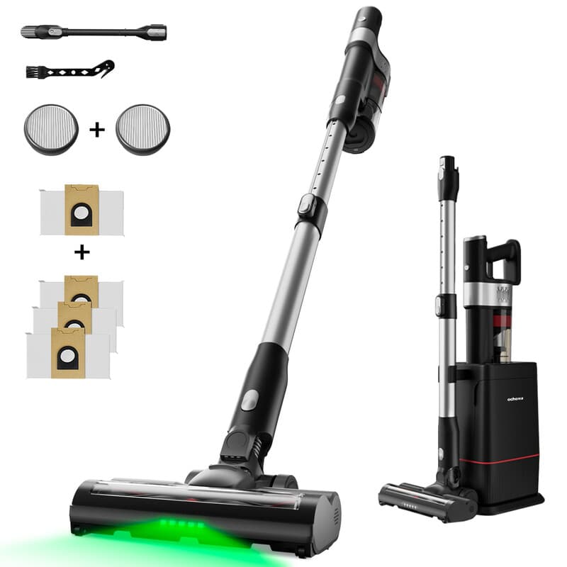 ochama Zelfreinigende Stofzuiger, Draadloze Handstofzuiger, 350W Sterke Zuigkracht, 28kPa, 35 Minuten Werktijd, 180° Plat Liggend, Zichtbaar Groen Licht, 5-Laags Filtratie, Huishoudelijke Stofzuiger — afbeelding 1