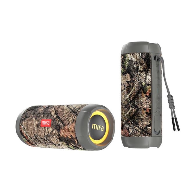 MIFA WildRod draagbare draadloze Bluetooth-speaker voor buiten, Bluetooth 5.3-streaming, IP67 water- en stofdicht - camoufage