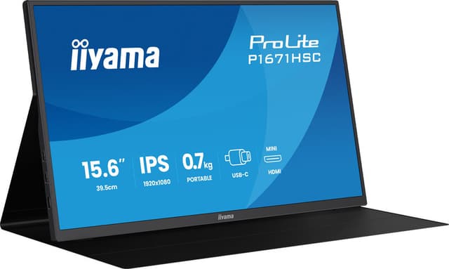 iiyama ProLite P1671HSC-B1 15,6" Full-HD 60 Hz IPS Monitor