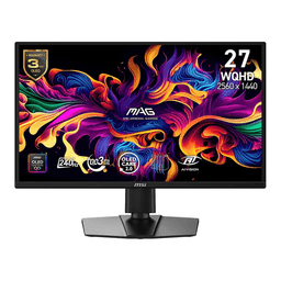 MSI MAG 272QP QD-OLED X24 26,5 inch QD-OLED WQHD 16:9 240 Hz 400 cd/m² 0,03 ms 2x HDMI DP USB Type-C