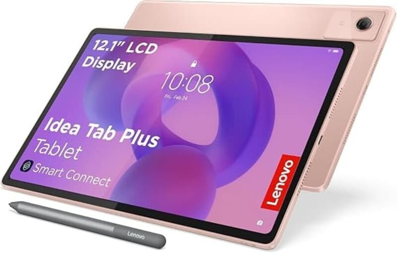 Lenovo Idea Tab Plus Tablet - 12,1 inch 2,5K Scherm - 8 GB Werkgeheugen - 256 GB Opslag - Wi-Fi - Met Pen - Roze — afbeelding 1