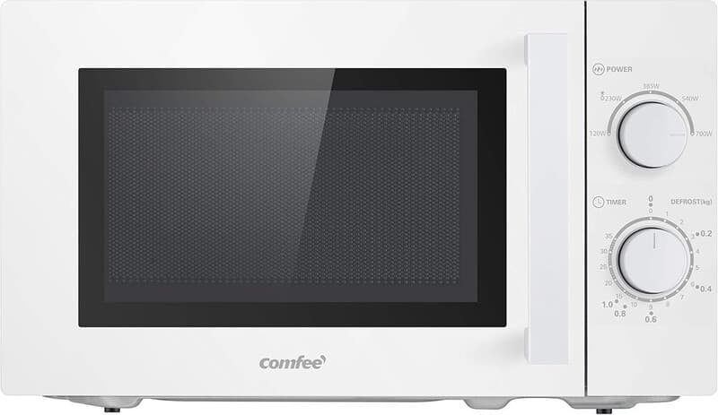 Comfee magnetron 20 L mechanische bediening 5 vermogensniveaus 700 W binnenverlichting eenvoudig ontdooien wit — afbeelding 1