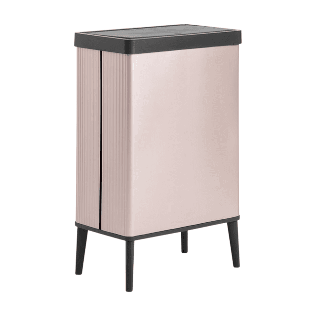 Curver Verto High - Afvalemmer 54 L - Rosé - 44 x 27 x 69 cm - Premium opbergoplossing, duurzaam kunststof, moderne woonorganisatie