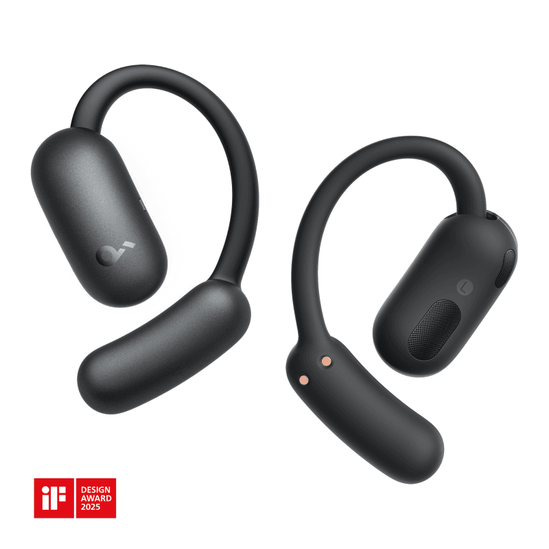 Soundcore AeroFit 2 draadloze open-ear koptelefoon voor bellen/muziek/sport/dagelijks gebruik - Zwart — afbeelding 1