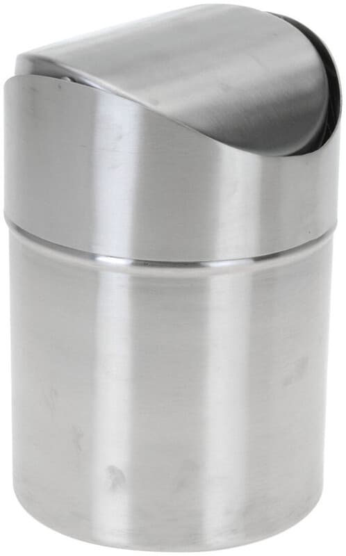 Ronde RVS Tafelafvalbak - 1,5 L, Zilver