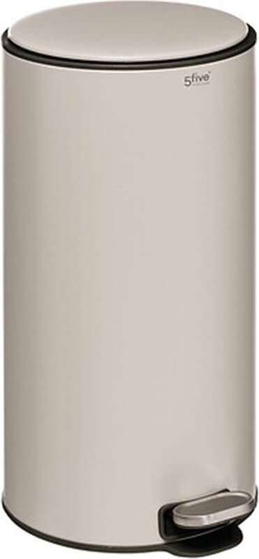 5five Delta Metalen Prullenbak - 30L, lichtbeige — afbeelding 1