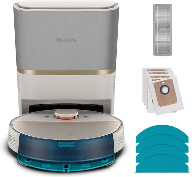 Philips XU7100/02 HomeRun 7000-serie robotstofzuiger - 5000 Pa zuigkracht - 180 min batterijduur - Automatisch leegstation - LiDAR-navigatie