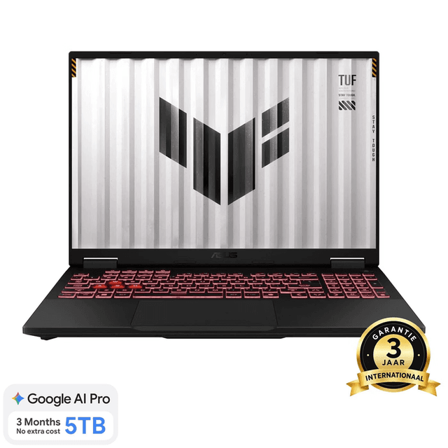ASUS TUF Gaming A18 FA808UM-S8132W 18 inch gaming laptop – AMD Ryzen 7 260, NVIDIA GeForce RTX 5060 8 GB, 16 GB DDR5, 512 GB SSD, WUXGA 144 Hz, Windows 11 Home, QWERTY, Jaeger grijs