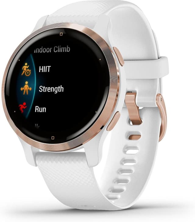 Garmin Venu 2s - Smartwatch voor dames met Stappenteller - 10 dagen batterij - 40 mm - Rose Goudkleurig/Wit