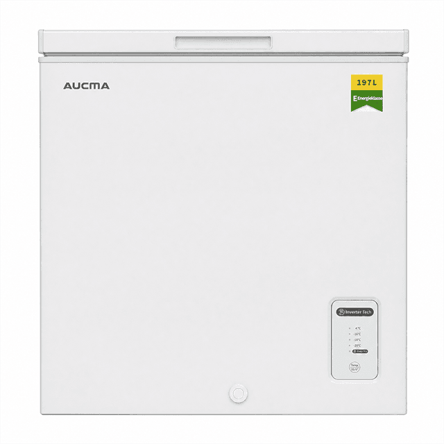 Black Friday Deals!AUCMA 197 L omkeerbare vrieskist, omschakelbare koelkast & vriezer, diepvrieskast met bovenopening, energieklasse E, stille werking, 5-traps digitale temperatuurregeling, uitneembaar mandje met ontdooi-afvoer voor thuis appartement gara