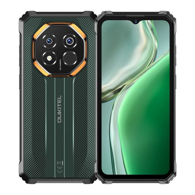 OUKITEL G7(8+256) Groene Robuuste Smartphone 6,52'' HD+ Display 10.600 mAh Grote Batterij 64 MP Camera Android 16 Dual SIM, NFC