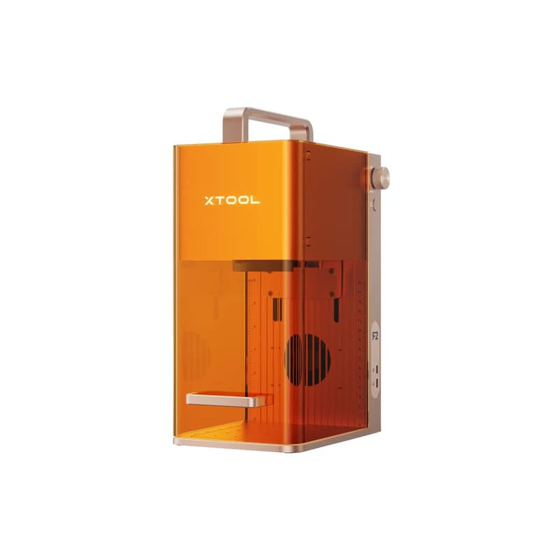 XTOOL F2 5 W infrarood en 15 W diode lasergraveermachine met dubbele laser, ingebouwde 50 MP-camera, snel met 6000 mm/s, 3D-reliëf op hout, kleurmarkering op metaal, klaar voor op locatie en kleine series, draagbare lasergraveermachine als tafelmodel, bas — afbeelding 1