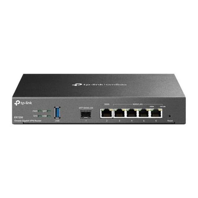 TP-Link Omada ER7206 bedrade router Gigabit Ethernet Zwar