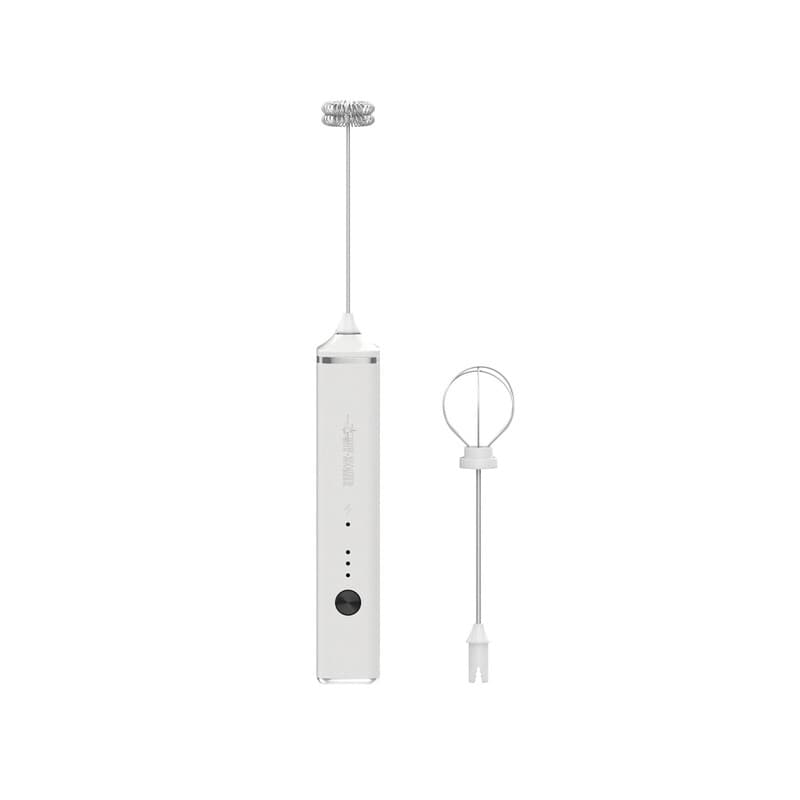 MHW-3BOMBER Elektrische melkopschuimer, 3-in-1 handfoamschuimer voor warm/koud schuim, roestvrijstalen garde, koffieopschuimer voor cappuccino/latte - Wit — afbeelding 1
