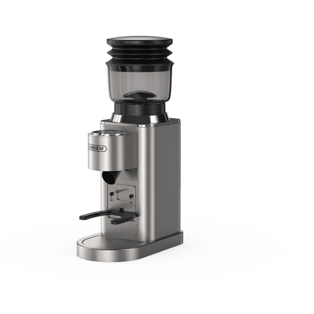 HiBREW G7 koffiemolen, 48 maalstanden, antistatische technologie, roestvrijstalen conisch maalwerk, aanraakpaneel, compatibel met portafilters van 51/54/58 mm, koffie malen zonder vasthouden