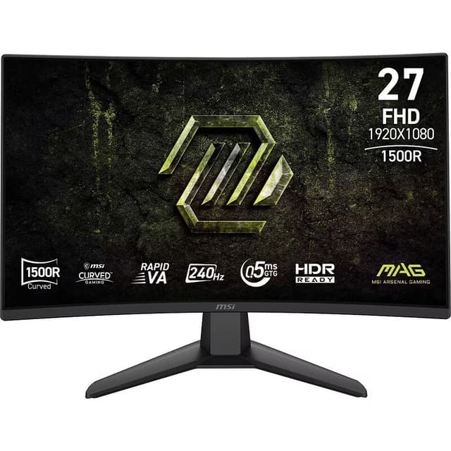MSI MAG 274CF X24 27 inch Curved FHD Gaming Monitor – Rapid VA, 240 Hz, 0,5 ms, Adaptive-Sync, Zwart