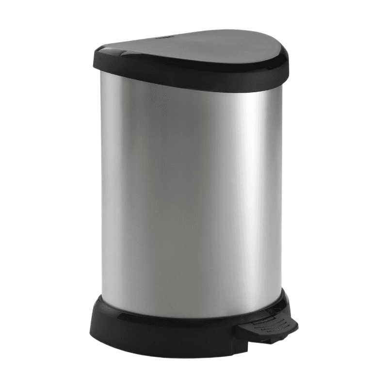 Curver Curver Decobin afvalemmer - 15 liter - metallic - gerecycled kunststof - premium opbergoplossing, duurzaam kunststof, moderne huisorganisatie — afbeelding 1