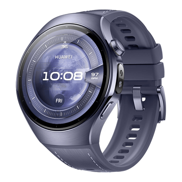 HUAWEI Watch 5 46 mm Grijs-Paars / Composietbandje / Titanium van luchtvaartkwaliteit / X-TAP / eSIM-bellen / GPS / ECG / Bluetooth 5.2 / Smartwatch / Compatibel met iOS en Android