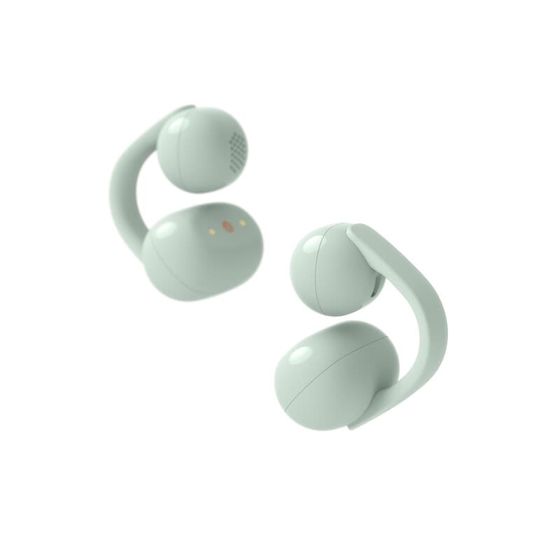 Sony LinkBuds Clip – Draadloze open-ear oordopjes, Kleur: Groen — afbeelding 1