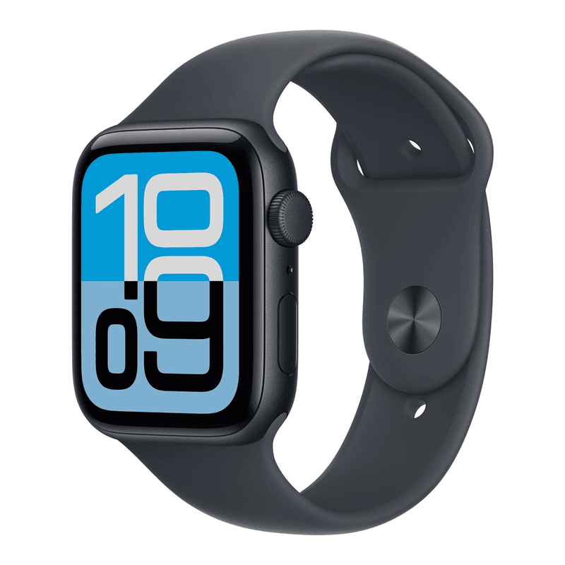 Apple Watch SE 3 GPS 44 mm midnight aluminium kast met midnight sportband - M/L — afbeelding 1