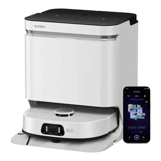 Eureka J15 Pro Ultra robotstofzuiger met dweilfunctie, 16200 Pa, anti-wraptchnologie, vloeistofdetectie & borstelheffing, 75 °C heetwaterreiniging, zelfreinigend