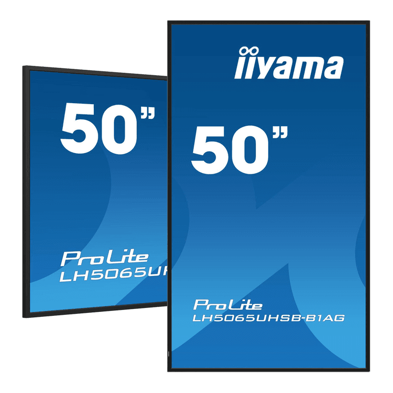 iiyama LH5065UHSB-B1AG digitaal signage flatscreen 125,7 cm (49.5") LCD Wi-Fi 800 cd/m² 4K Ultra HD zwart, met ingebouwde processor Android 11 24/7 — afbeelding 1